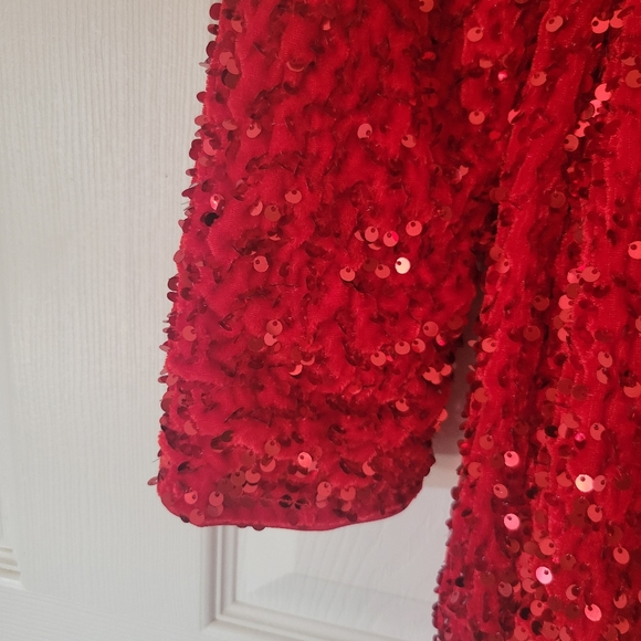 Fashion Nova Sequin Dream Mini Dress Red - Picture 8 of 10